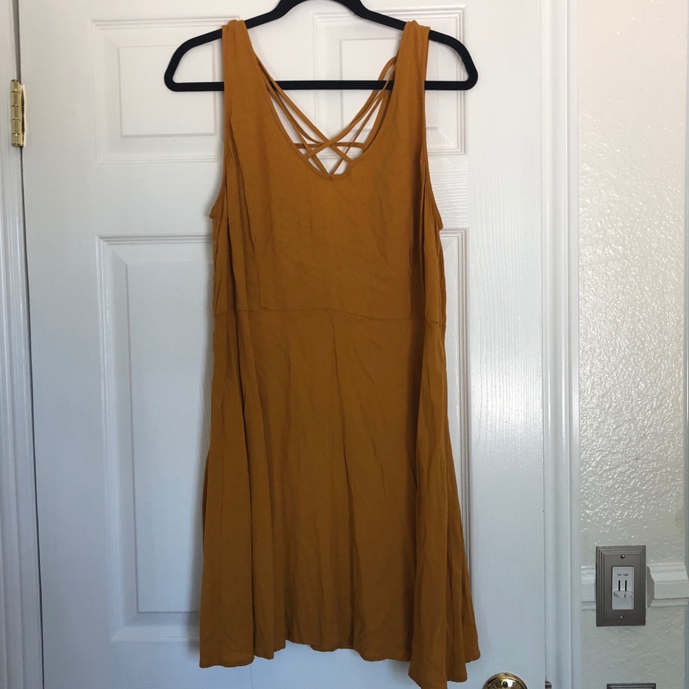 Mustard yellow summer dress